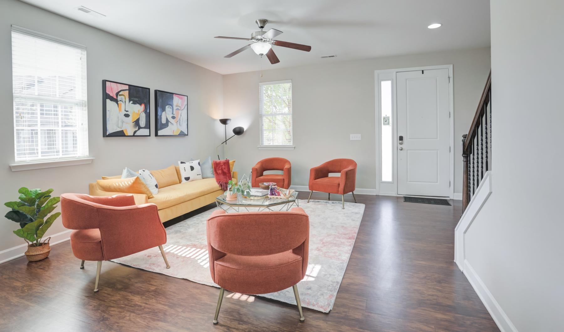 A perfect fit for the whole family a living room with a wood floor